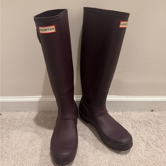 Hunter Shoes - Hunter purple boots 8